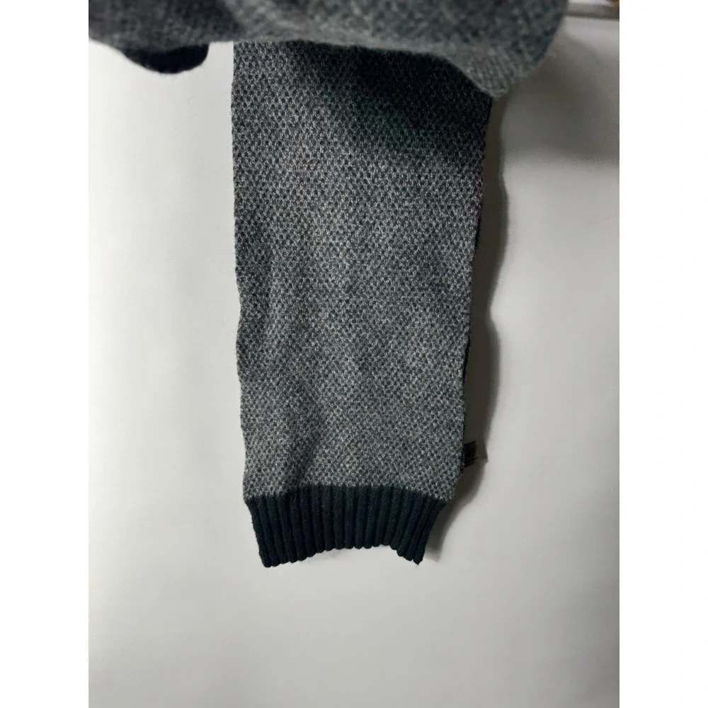Goorin Bros Men's Heathered Black Gray Wool Long Winter Scarf